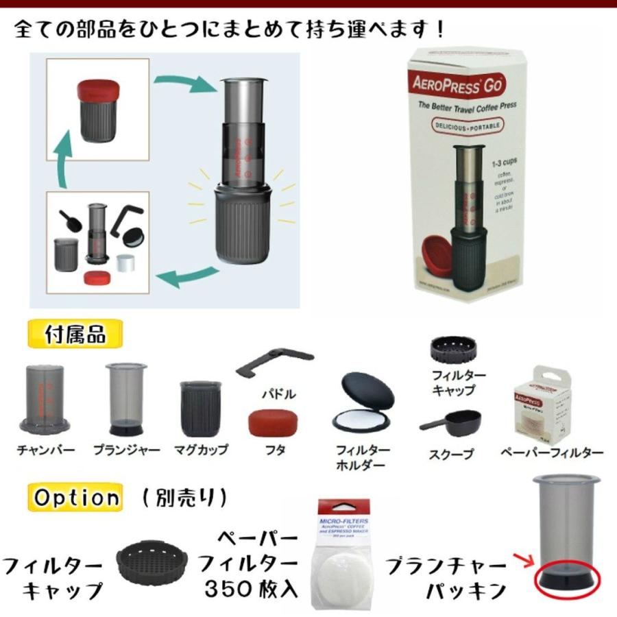 エアロプレス ゴー コーヒーメーカー コーヒーミル用 手挽き 珈琲豆用   国内正規品｜greenhinata｜13