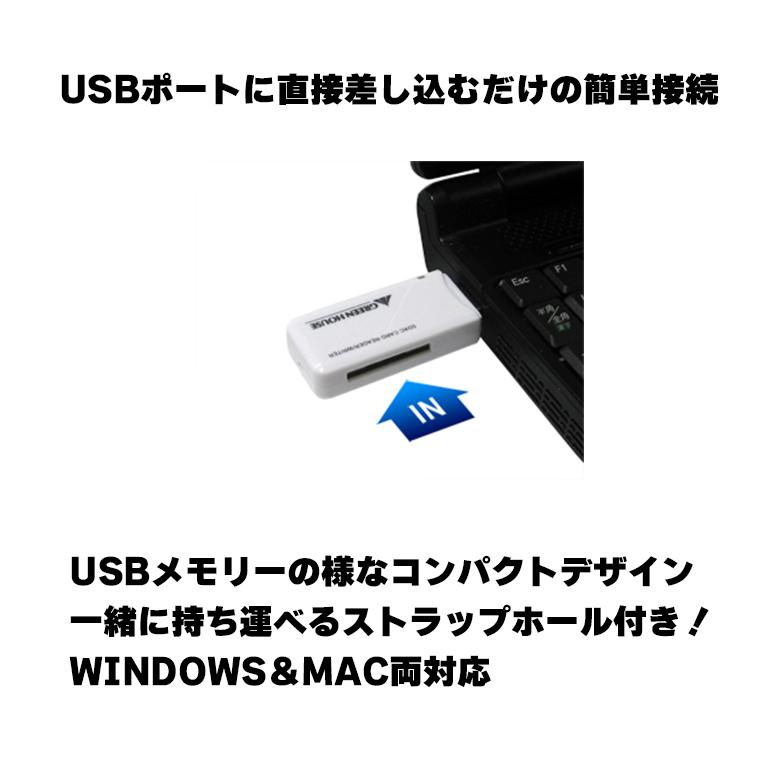 GREEN HOUSE(パソコン) カードリーダー USBカードリーダ GREEN HOUSE(パソコン) カードリーダー USBカードリーダ