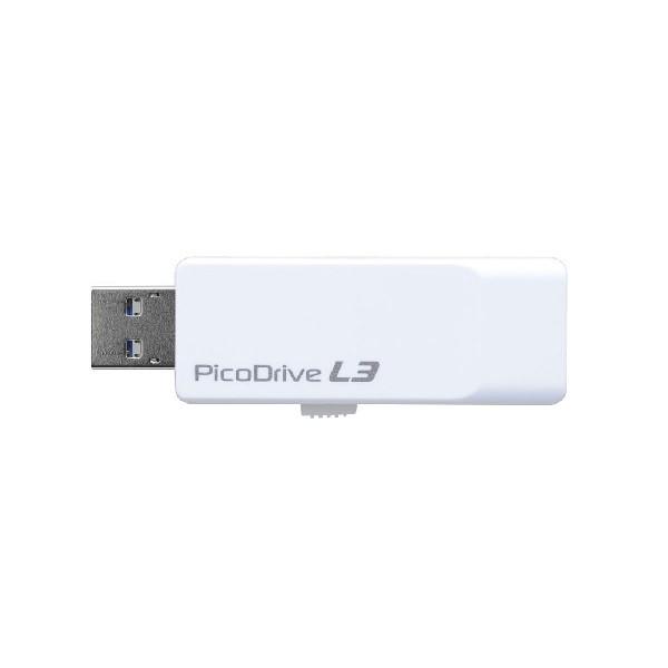 USBメモリー 32GB ピコドライブ L3 スライド式 コネクタ パスワードロック SNAP USB3.0 GH-UF3LA32G-WH グリーンハウス FOC2023｜greenhouse-store｜02