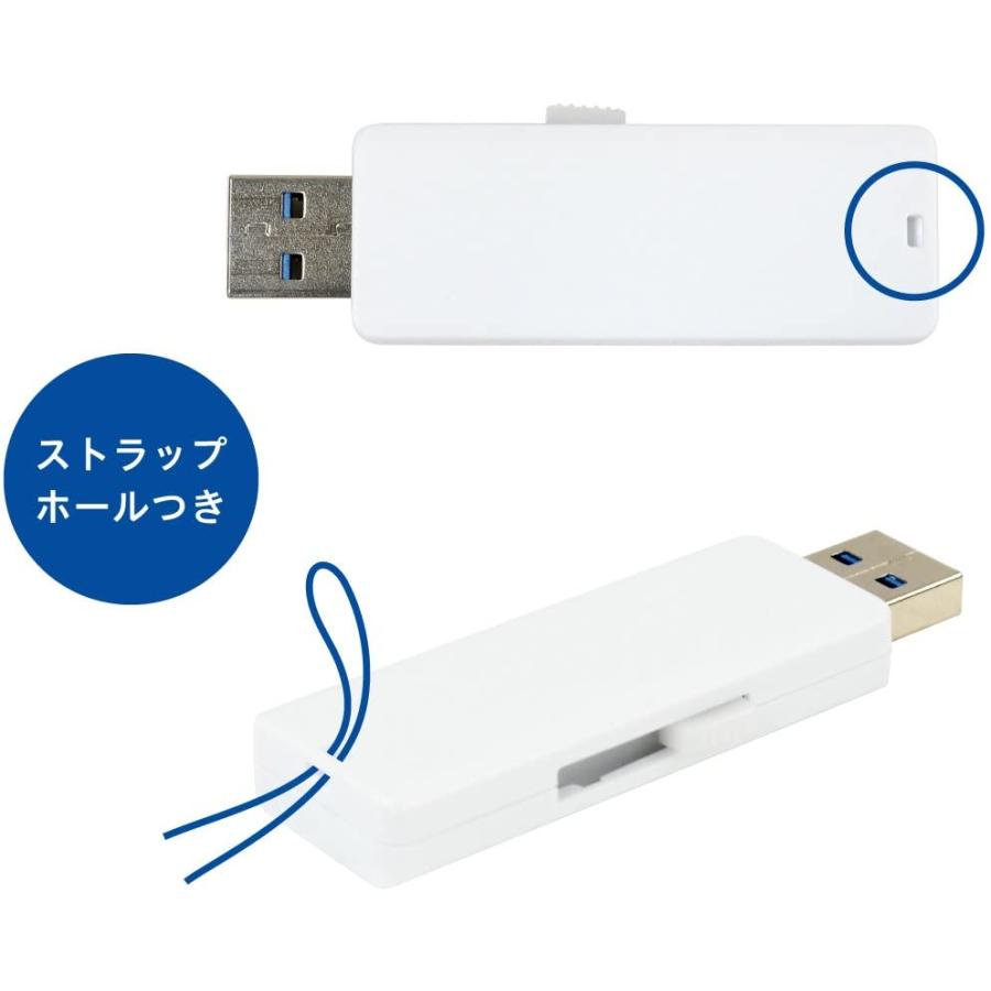 USBメモリー 32GB ピコドライブ L3 スライド式 コネクタ パスワードロック SNAP USB3.0 GH-UF3LA32G-WH グリーンハウス FOC2023｜greenhouse-store｜03