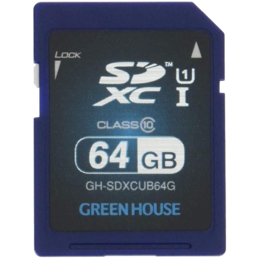 GREEN HOUSE（グリーンハウス） SDXCカード 64GB UHS-I対応 クラス10
