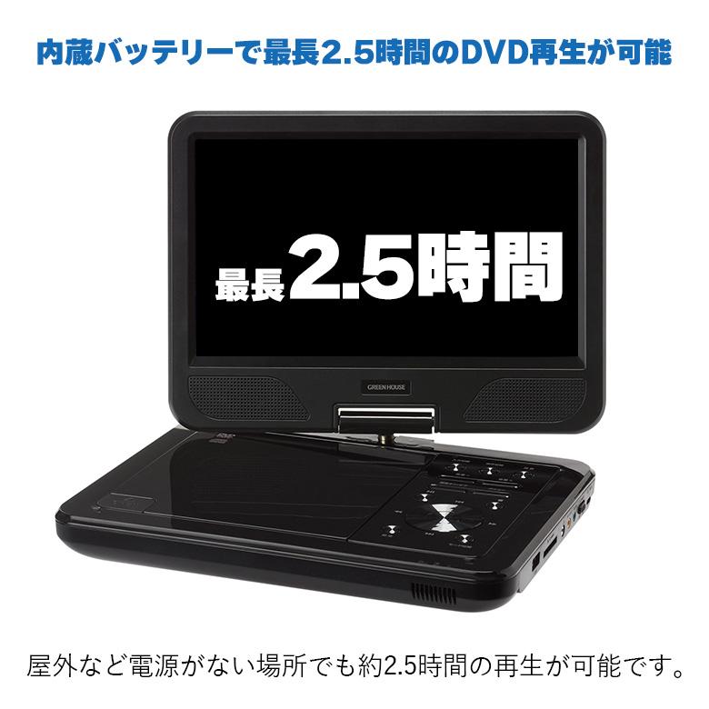 GREEN HOUSE(パソコン) ポータブルDVDプレーヤー 10.1型ワイド GREEN HOUSE(パソコン) ポータブルDVDプレーヤー 10.1型ワイド