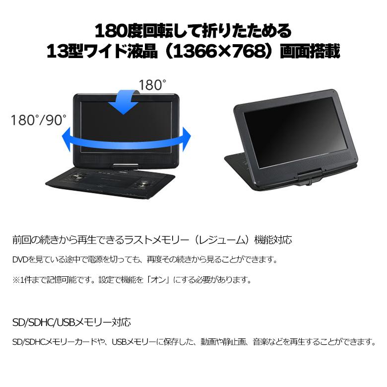 GREEN HOUSE(パソコン) ポータブルDVDプレーヤー 13型 ワイド GREEN HOUSE(パソコン) ポータブルDVDプレーヤー 13型 ワイド