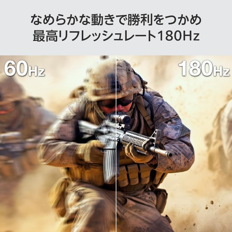 グリーンハウス ゲーミングモニター 27インチ 180Hz モニター 白 WQHD 2560×1440 ノングレア ゲーミング ディスプレイ ホワイト GH-ELCG27WB | GREEN HOUSE（パソコン） | 04