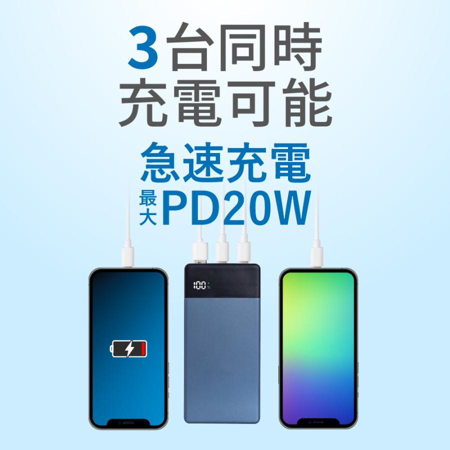 GREEN HOUSE（グリーンハウス） モバイルバッテリー 20000mAh 準固体
