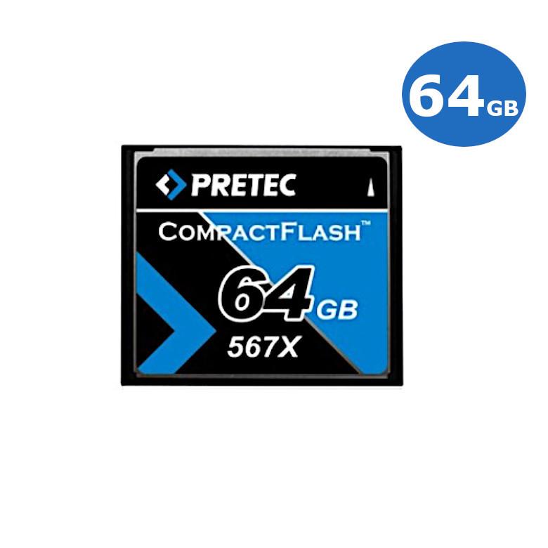 コンパクトフラッシュ バルク品 CFカード 64GB PRETEC 高速変換 ECC機能内蔵 フラッシュカード CFSP564G グリーンハウス｜greenhouse-store