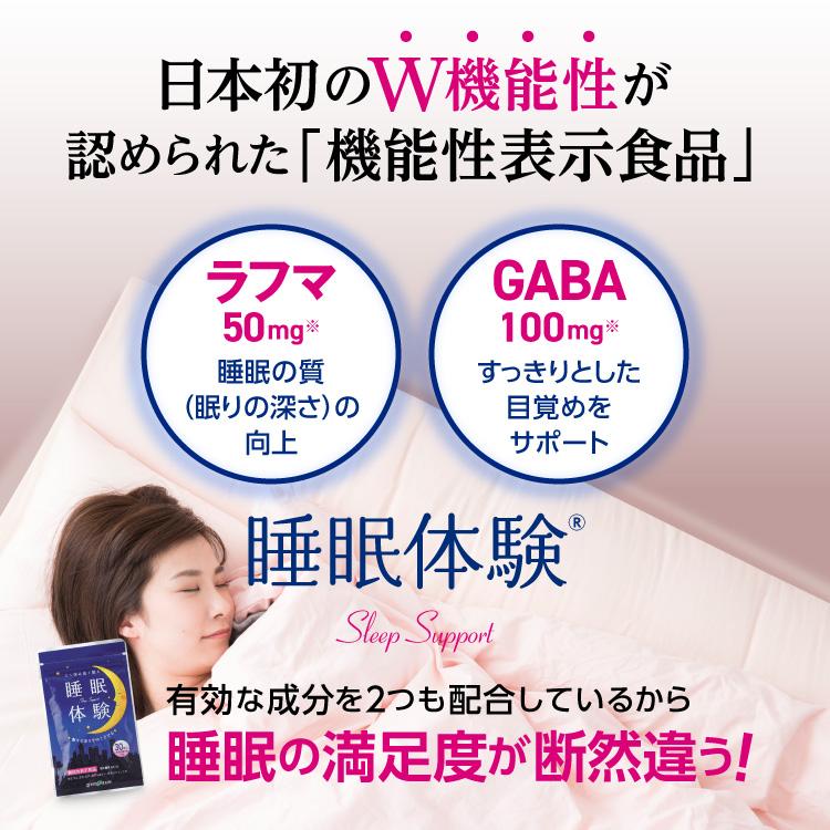 睡眠 サプリ メラトニン ラフマ GABA ギャバ  睡眠体験 1袋 初回限定 50%OFF 送料無料 機能性表示食品 睡眠の質 眠りの深さ ぐっすり 熟睡 快眠 安眠 セロトニン｜greenhouse｜17