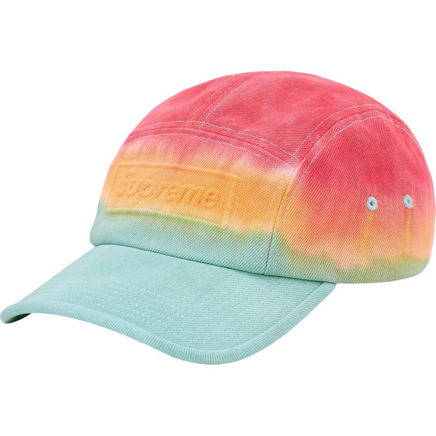 Supreme Embossed Denim Camp Cap Red Dip Dye シュプリーム エンボス デニム キャンプ キャップ 水色 黄 赤 | Supreme