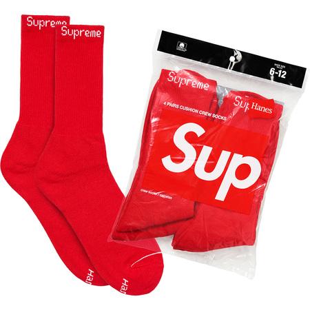 公式の Supreme Hanes Crew Socks 4p Red シュプリーム ヘインズ コラボ ソックス 靴下 赤 新品 Iniciatupyme Cl