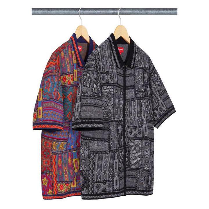 Supreme Patchwork Knit Zip Up Polo シュプリーム ニット ジップ