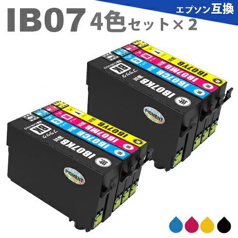 IB07 IB07CL4B 4色セット ×２ 互換インク マウス 増量タイプ 4色セット PX-M6010F PX-M6011F PX-S6010 IB07KB IB07CB IB07MB IB07YB