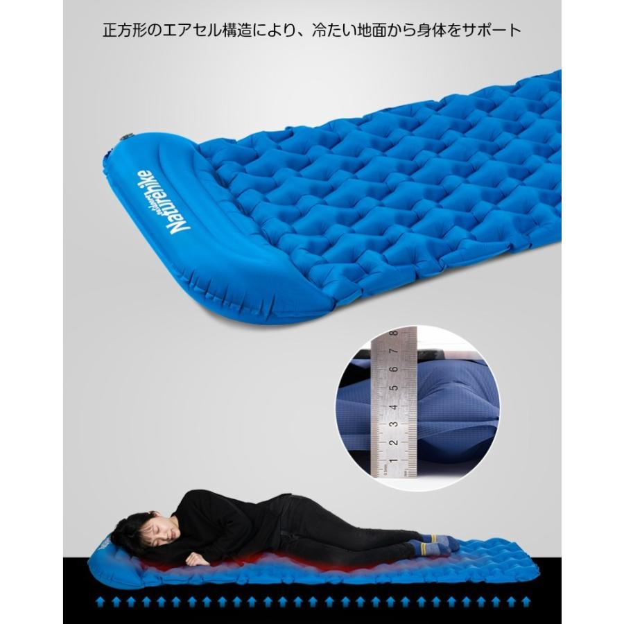 インフレータブルマット インフレータブルバッグ付 エアーマット スリーピングパッド 枕付き 車中泊 キャンプ 防災用品 収納バッグ付 Naturehike Inflatable Mat Greenlabel 通販 Yahoo ショッピング