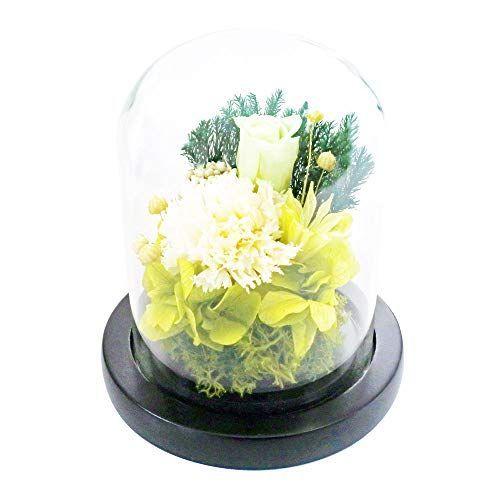 プレゼントを選ぼう プリザーブドフラワー仏花 お供え花 お仏壇用 ガラスドームアレンジメント 清華 C
