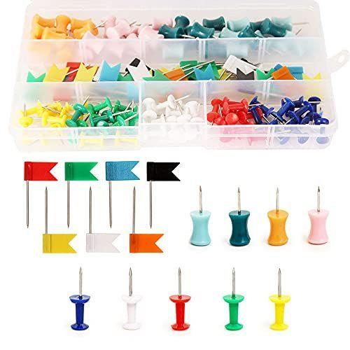 130個入り 画鋲 押しピン プッシュピン 画びょう おしゃれ 混合色 フラッグ I字型デザイン Diy 地図 掲示板 写真 カレンダー コ Sale 70 Off