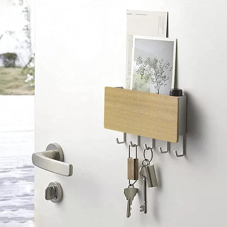 一番の贈り物 キーハンガー キーフック 玄関 壁掛け キーボックス 鍵収納 鍵置き 収納ボックス 新聞 折りたたみ傘 小物入れ 木製 おしゃれ 鍵掛け 吊 Materialworldblog Com