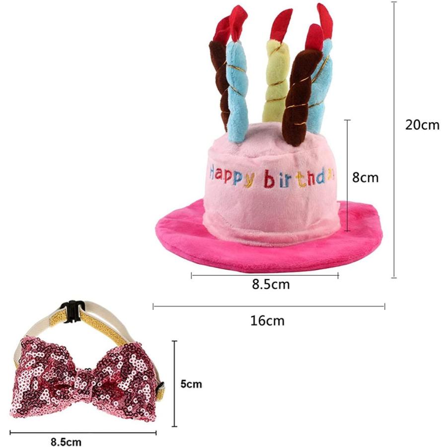 くらしを楽しむアイテム Kingsie 犬 誕生日帽子 バンダナ 蝶ネクタイ 3個セット 可愛い ろうそく ケーキ型ハット よだれかけ 写真撮影 バースデー お誕生 Dprd Jatimprov Go Id