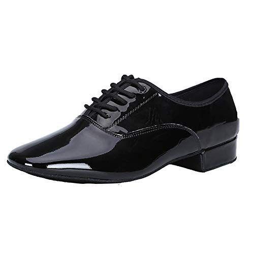 大人も着やすいシンプルファッション ハルイチバン メンズ ダンスシューズ 上質 光沢のあるエナメル牛革素材 製品取扱説明書付き 男性用 踊り革靴 モダン ラテン 社交ダンス Cisama Sc Gov Br