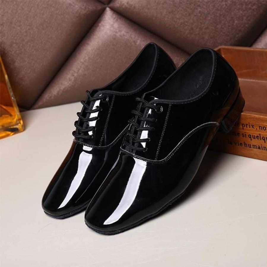大人も着やすいシンプルファッション ハルイチバン メンズ ダンスシューズ 上質 光沢のあるエナメル牛革素材 製品取扱説明書付き 男性用 踊り革靴 モダン ラテン 社交ダンス Cisama Sc Gov Br