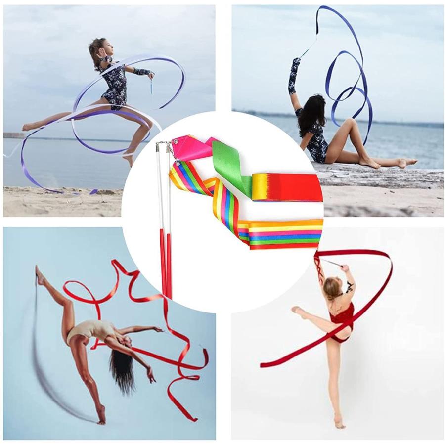 店内全品対象 新体操リボン ダンスリボン 体操用具 リズムスティック バトントワリング リボン 長さ2m 大人用 子供用 12本 Wantannas Go Id