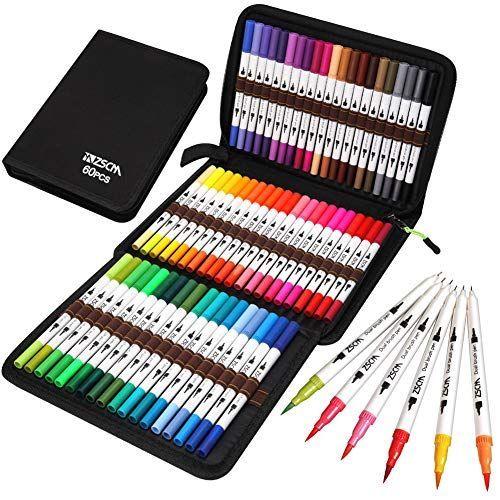完璧 Zscmイラストペン 25色 ふで 極細 ぺんてる 水性 カラーペン セット アートマーカーペン 水彩毛筆 鮮やか 水性ペン コピックペン Whitesforracialequity Org