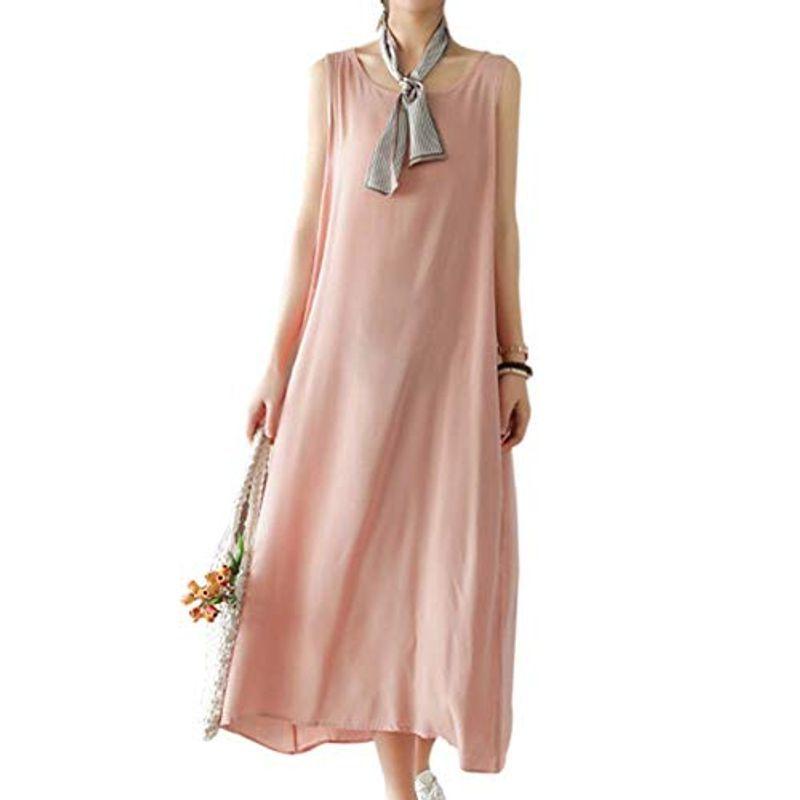 セカンドルーツ 夏 さらり 涼しげ ふんわり ワンピース シンプル フレアー ロングワンピース フレア 無地 低価格化 カジュアル ノースリーブ