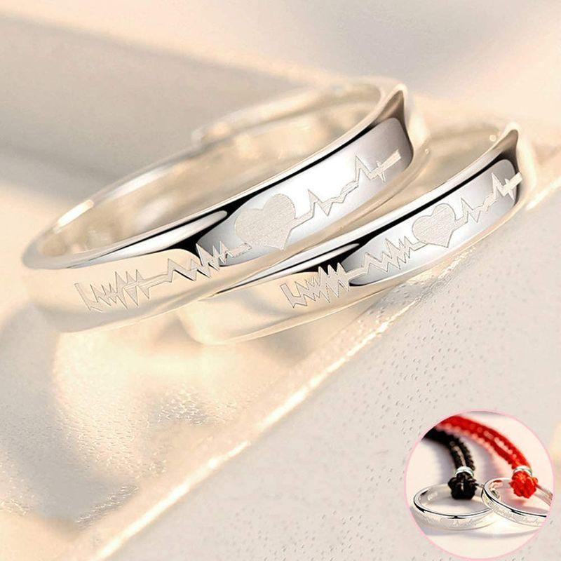 MIKAMU 愛の証 ペアリング ジュエリーレディースリング 人気 メンズリング シルバー925 純銀製 ハート 刻印 心電図 結婚指輪 婚  :20211105224218-00155:green-store - 通販 - Yahoo!ショッピング