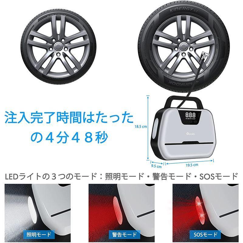 高質 Reesibi 電動空気入れ 電動エアーポンプ 自動車タイヤエアーポンプ 車用空気入れ エアコンプレッサー 家庭用電源 Ac110v と車の エアコン部品 アクセサリー Panero Shop