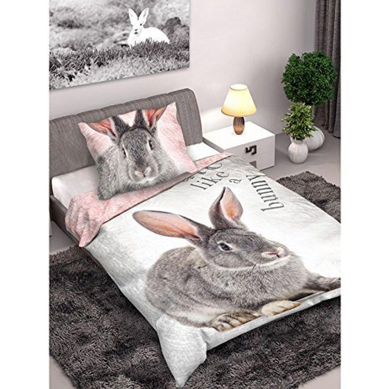送料関税無料 うさぎ ウサギ Bunny Rabbit シングル 布団カバー 枕カバー 3151 並行輸入品