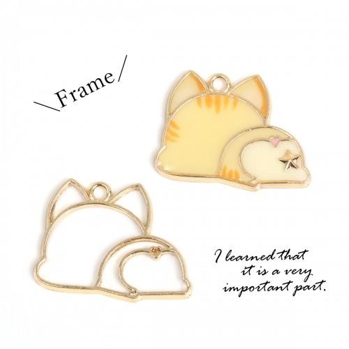 空枠 ふてくされてるイヌ きれいめゴールド 犬 いぬ Dog ワンコ 動物 Animal レジン枠 フレーム H 隠れ工房 Greenocean 通販 Yahoo ショッピング