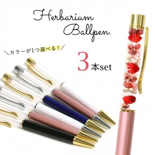 ハーバリウムペン 超お買い得・まとめ買い 同色3本セット ハーバリウム
