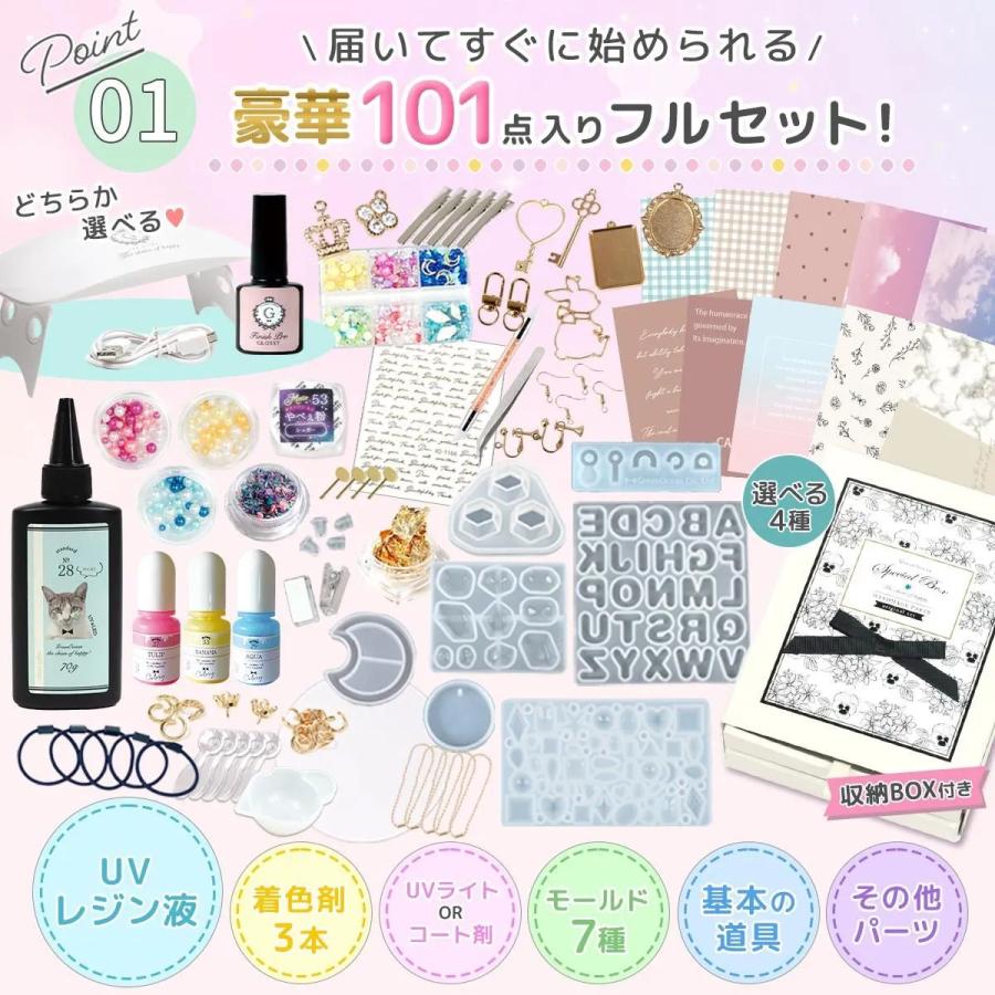 隠れ工房GreenOcean 豪華101点♪ レジンスターターキット 極 選べるBOX