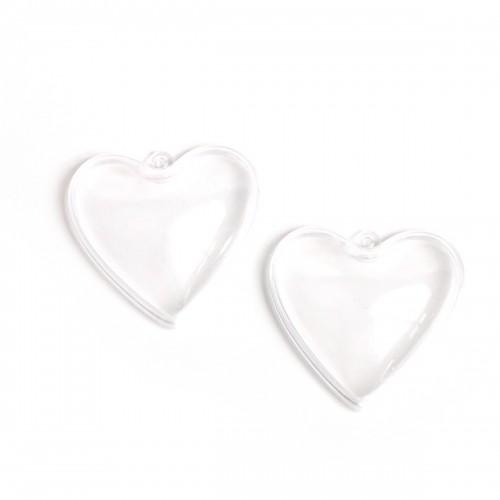 カプセルパーツ 立体ハート 大 クリア アクリル プラスチック 土台 子供 玩具 クリアカプセル 手芸 1019 隠れ工房 Greenocean 通販 Yahoo ショッピング