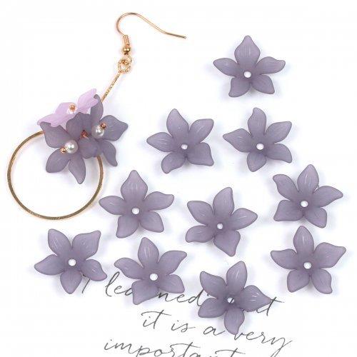 プラパーツ 10個 フラワーパーツ 5枚花 桔梗パープル マット 小花 春 アクリル ビーズ 手芸 G 隠れ工房 Greenocean 通販 Yahoo ショッピング