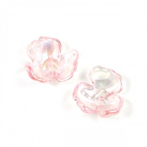 プラパーツ 2個 フラワーパーツ クリアオーロラピンク 花 梅雨 小花 春 アクリル ビーズ Pair G 隠れ工房 Greenocean 通販 Yahoo ショッピング