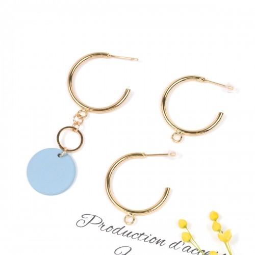 ピアス イヤリング 1ペア 下カン付シンプルフープピアス きれいめゴールド アクセサリーパーツ リング Pair H 隠れ工房 Greenocean 通販 Yahoo ショッピング