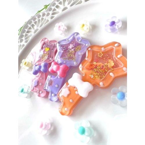 シリコン型・モールド 星鍵 カシャカシャ中身が動く♪オイルや水を入れ