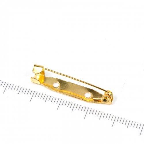 基本パーツ類 100個 大容量ブローチピン 30mm ゴールド 3cm 業務用 卸