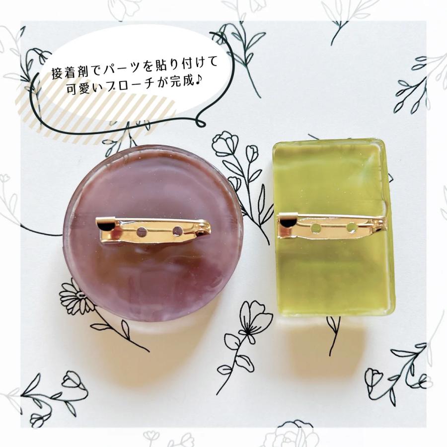 基本パーツ 100個 大容量 ブローチピン 25mm きれいめゴールド 2つ穴