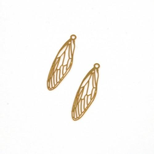 メタルチャーム 2種 左右ペアウイング ちいさな蝉の羽 ゴールド せみ セミ 羽根 ウイング 透かし ステンドグラス風 手芸 パーツ G 隠れ工房 Greenocean 通販 Yahoo ショッピング
