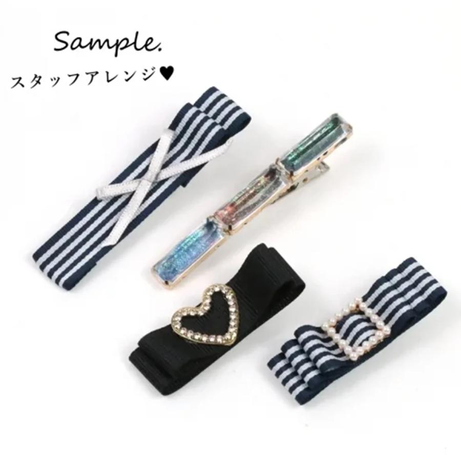 ヘアーアクセサリー 5個 シンプルクリップ 金具 56mm シルバー ヘア