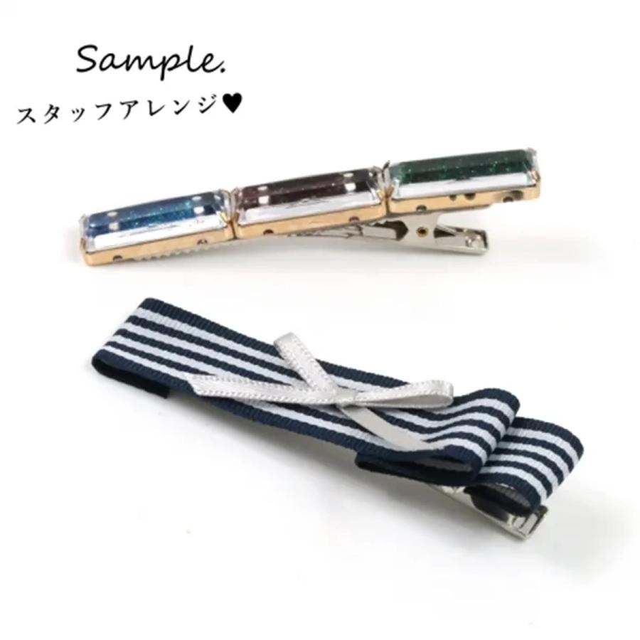 ヘアーアクセサリー 5個 シンプルクリップ 金具 56mm シルバー ヘアーアクセサリー 5個 シンプルクリップ 金具 56mm シルバー