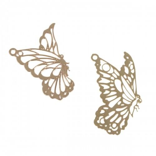メタルチャーム 2種 羽ばたく蝶 きれいめゴールド ちょうちょ チョウチョ 蝶々 昆虫 虫 ミニ 薄い 透かし 1509 H 隠れ工房 Greenocean 通販 Yahoo ショッピング