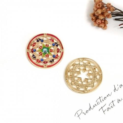 空枠 スター魔方陣フレーム2 きれいめゴールド 宇宙 夜空 ほし ホシ 星座 丸 まる サークル ラウンド レジン枠 H 隠れ工房 Greenocean 通販 Yahoo ショッピング