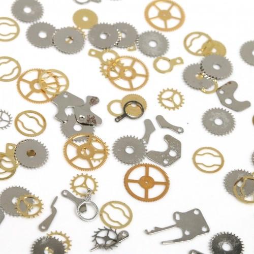 時計部品　セット　ハンドメイドパーツ 時計パーツ スチームパンク 時計部品 ギア 歯車 watch parts 封入