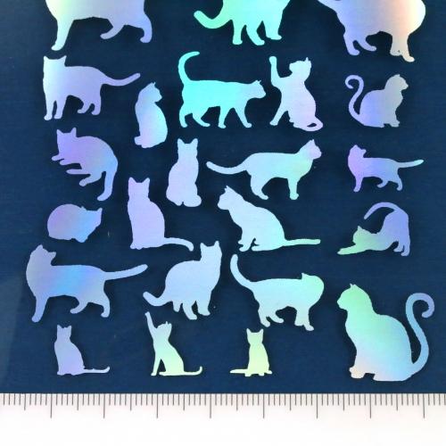 イラストシート 猫 シルバーオーロラ ねこ ネコ にゃんこ ニャンコ