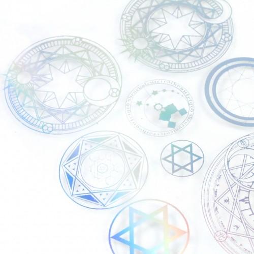 イラストシート 魔方陣2 シルバーオーロラ 魔法陣 不思議 偏光 封入 コラージュ フィルム レジンシール ネイル デコ G 隠れ工房 Greenocean 通販 Yahoo ショッピング