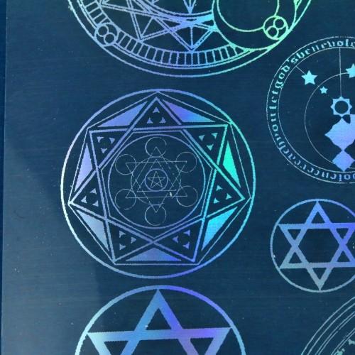 イラストシート 魔方陣2 シルバーオーロラ 魔法陣 不思議 偏光 封入 コラージュ フィルム レジンシール ネイル デコ G 隠れ工房 Greenocean 通販 Yahoo ショッピング