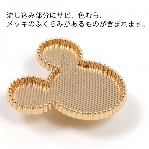 ヘアゴム土台 シルエットマウス きれいめゴールド ランド ネズミ クマ