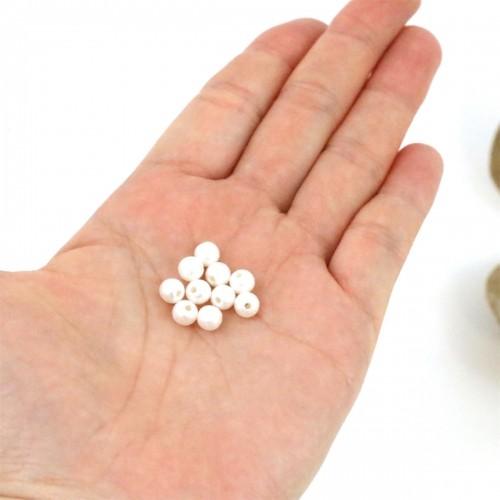 パール 10個 シュガーパール 6mm パールホワイト コットンパール風 軽い お買い得 マリン 海 アクリル プラスチック 通す 真珠 ビーズ オトナ クリスマス |  | 03