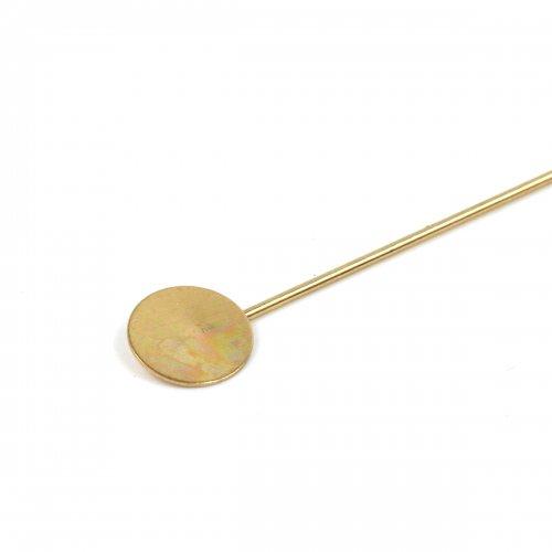 アクセサリー金具 平皿付き パールハットピン 真珠 レジン 土台 